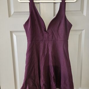 Lulu's Rich Plum Skater Dress